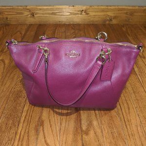 Coach Fuchsia Leather Shoulder Bag